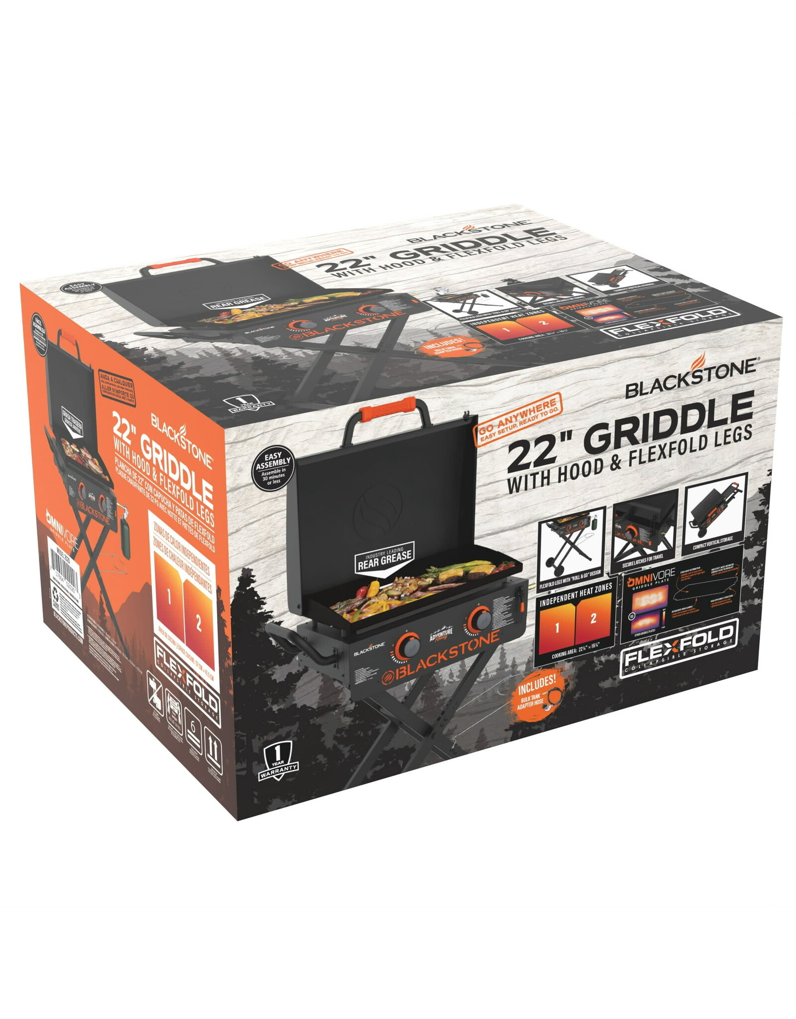 Blackstone Blackstone Adventure Ready 2-Burner 22" Propane Omnivore Griddle with Flex-Fold Legs - 2020