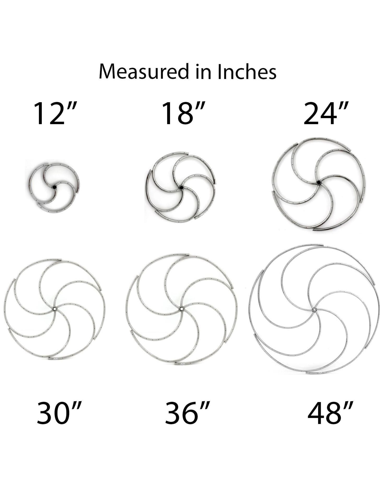 Firenado 24" Stainless Steel Spiral Ring Burner - Natural Gas - FN-24FPB-SS