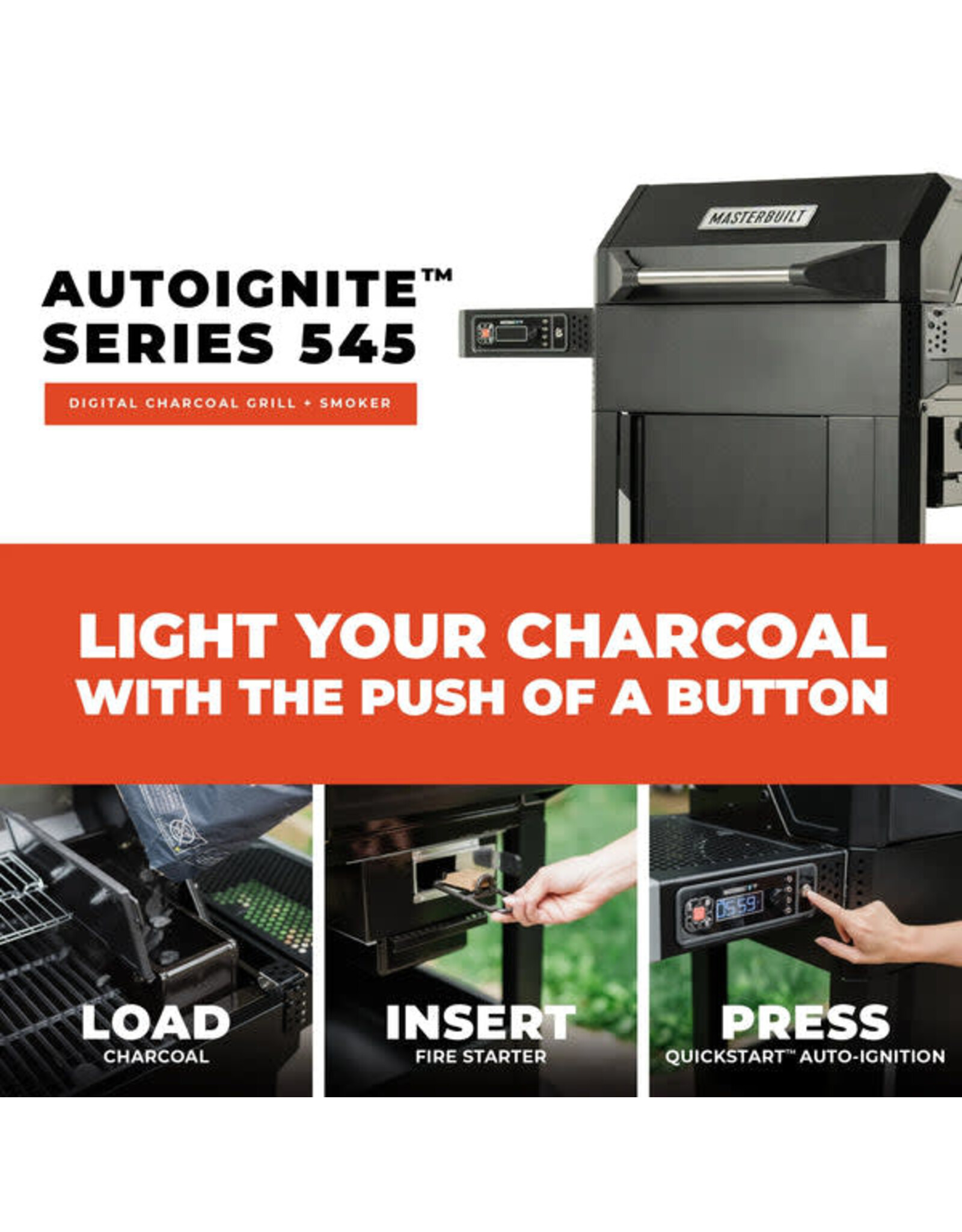 Masterbuilt Masterbuilt QuickFire 545 Digital Charcoal Grill + Smoker - MB20041124