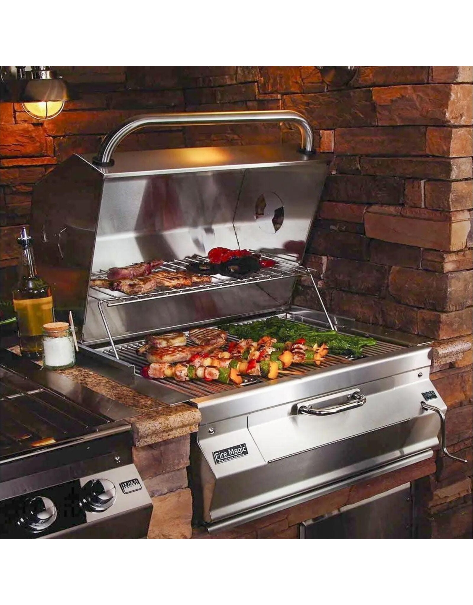 Fire Magic Fire Magic Grills -  Legacy 24-Inch Built-In Smoker Charcoal Grill - 12-SC01C-A