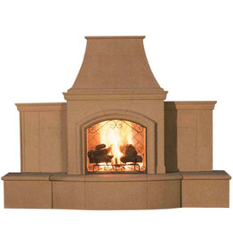 Fire Magic American Fyre Designs Grand Phoenix Outdoor Vent-Free Fireplace with Extended Bullnose Hearth - 118-05-N-CB-RBC