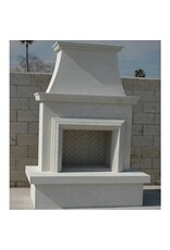 Fire Magic American Fyre Designs 91 Inch Vent-Free Free-Standing Outdoor Contractor's Model with Moulding Fireplace - White Concrete -145-11-A-WC-RBC