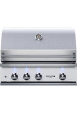 Delta Heat Delta Heat 32-Inch 3-Burner Built-In Natural Gas Grill w/ Rotisserie - White Control Panel - DHBQ32R-WN