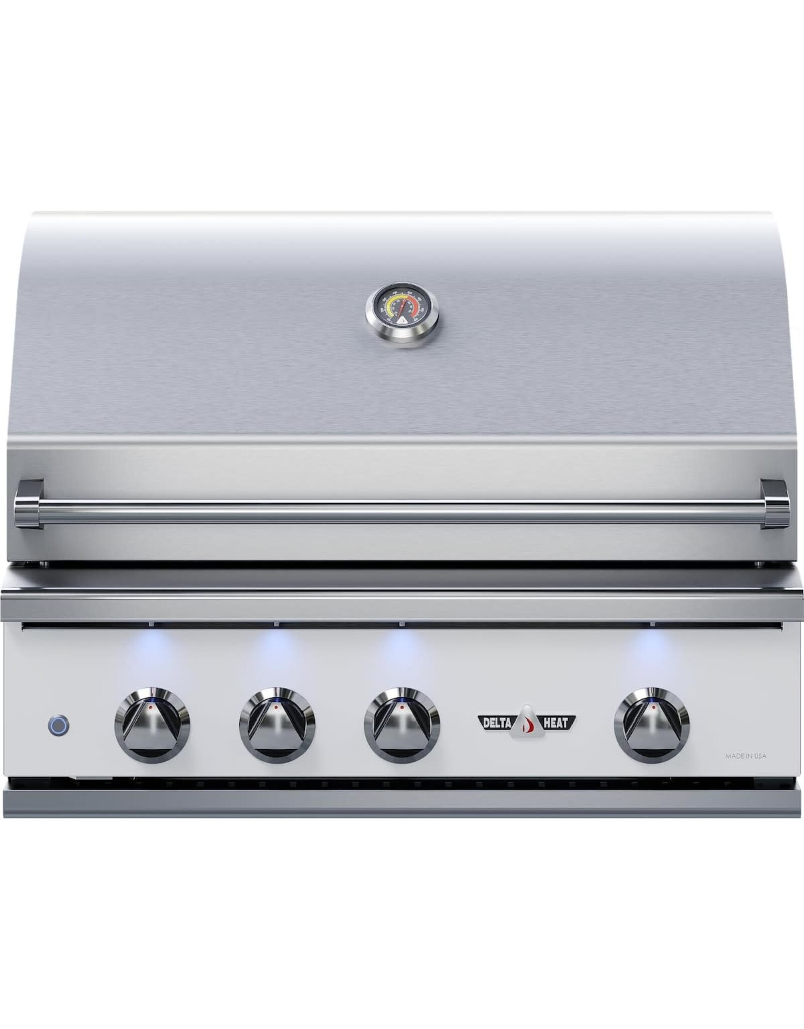 Delta Heat Delta Heat 32-Inch 3-Burner Built-In Natural Gas Grill w/ Rotisserie - White Control Panel - DHBQ32R-WN