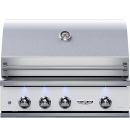 Delta Heat Delta Heat 32-Inch 3-Burner Built-In Propane Grill w/ Rotisserie - White Control Panel - DHBQ32R-WL