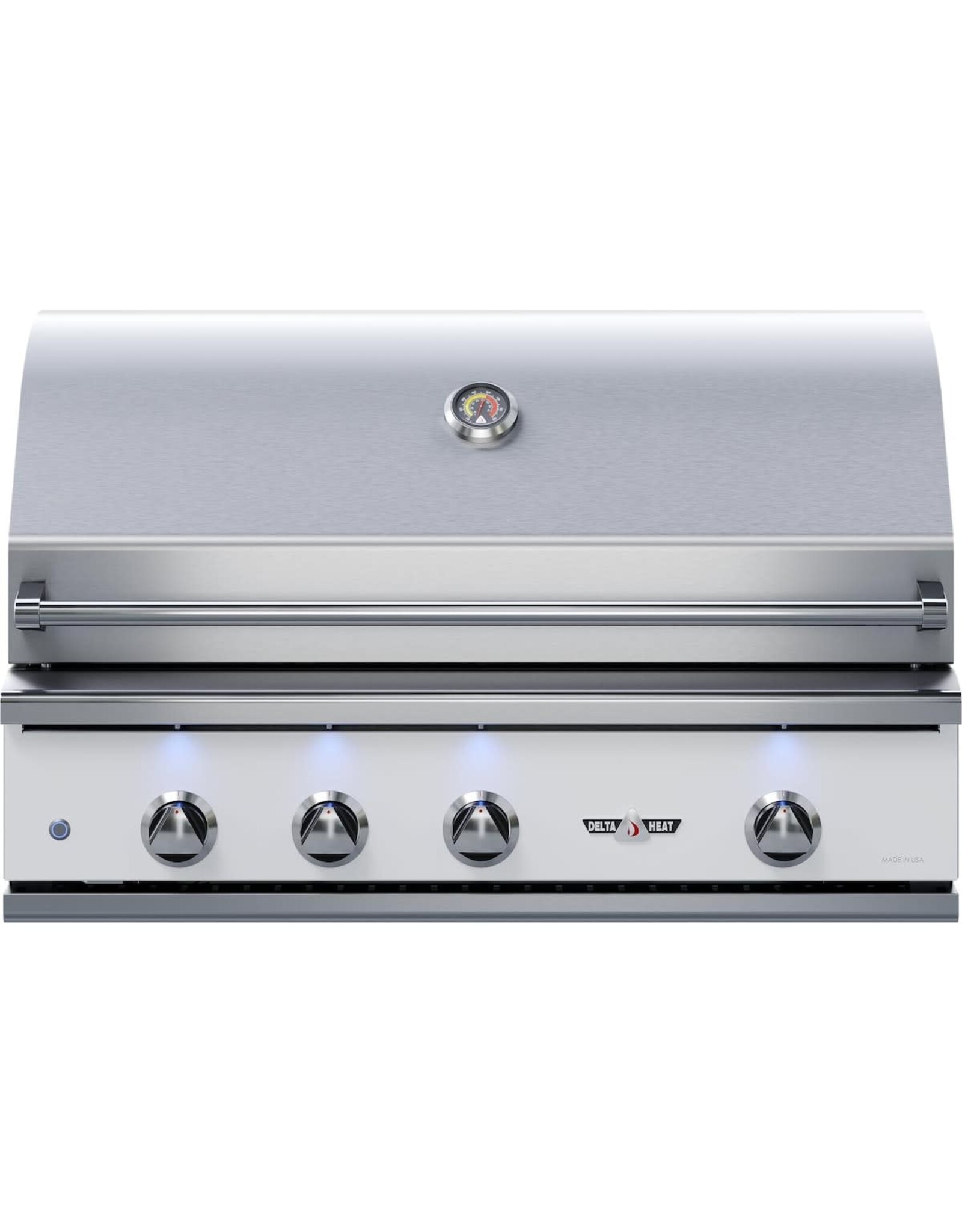 Delta Heat Delta Heat 38-Inch 3-Burner Built-In Natural Gas Grill w/ Rotisserie & Sear Zone - White Control Panel - DHBQ38RS-WN