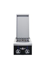Delta Heat Delta Heat Built-In Propane Gas Double Side Burner - Black Control Panel - DHSB2-KL