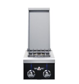 Delta Heat Delta Heat Built-In Propane Gas Double Side Burner - Black Control Panel - DHSB2-KL
