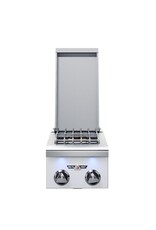 Delta Heat Delta Heat Built-In Propane Gas Double Side Burner - White Control Panel - DHSB2-WL