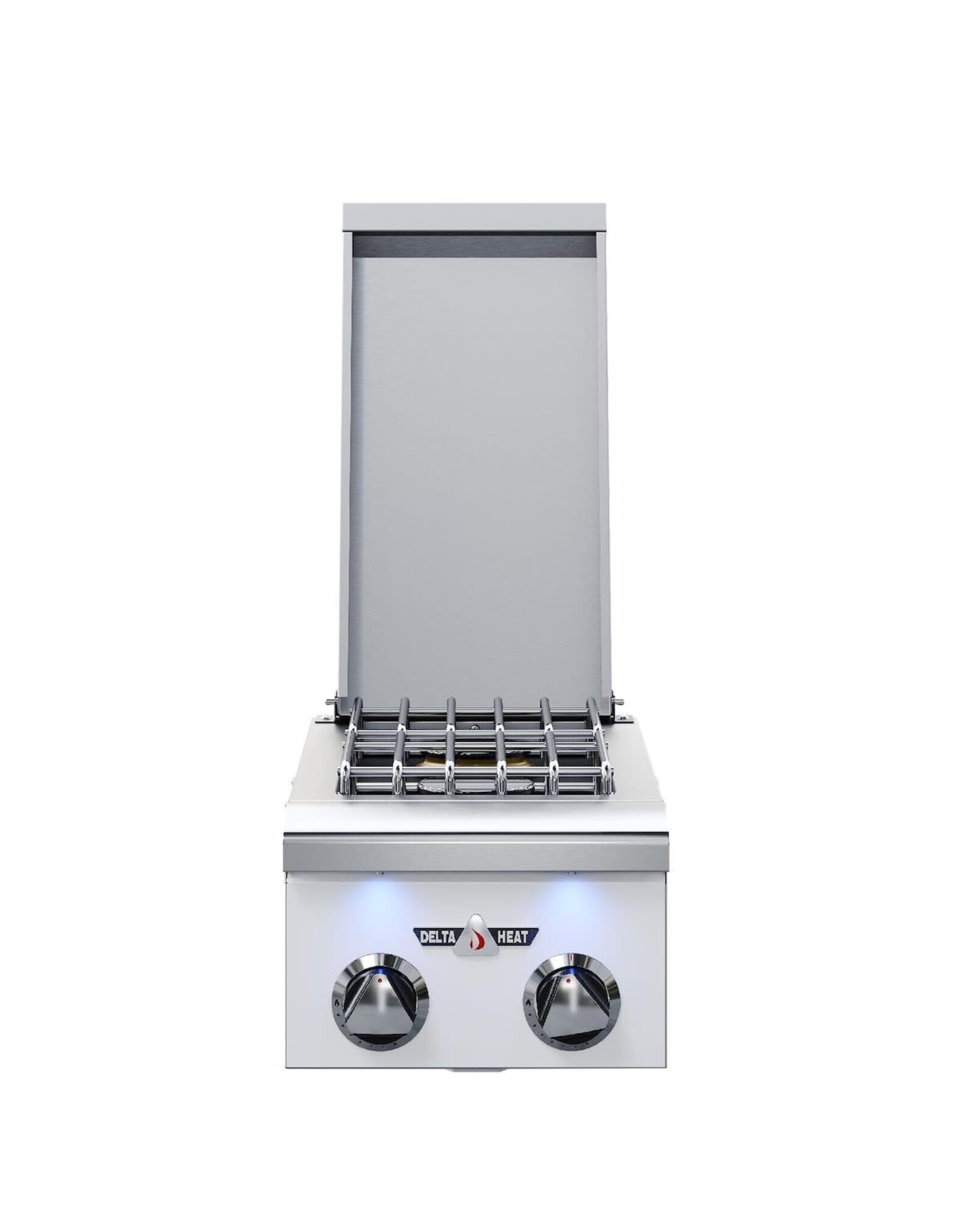 Delta Heat Delta Heat Built-In Propane Gas Double Side Burner - White Control Panel - DHSB2-WL