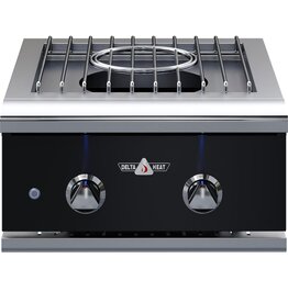 Delta Heat Delta Heat 22-Inch Built-In Propane Power Burner - Black Control Panel - DHPW22-KL