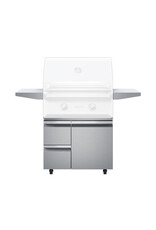 Twin Eagles Twin Eagles 30" Grill Base with Storage Drawers, Single Door - TEGB30SD-B