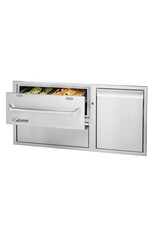 Twin Eagles Twin Eagles 42-Inch Built-In 120V Electric Outdoor Warming Drawer with Utility Drawer & Roll-Out Trash/Propane Tank Bin - TEWD42C-C