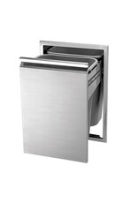 Twin Eagles Twin Eagles 18-Inch Roll-Out Stainless Steel Double Trash Drawer / Recycling Bin - TETD182T-B Twin Eagles Twin Eagles 18-Inch Roll-Out Stainless Steel Double Trash Drawer / Recycling Bin - TETD182T-B