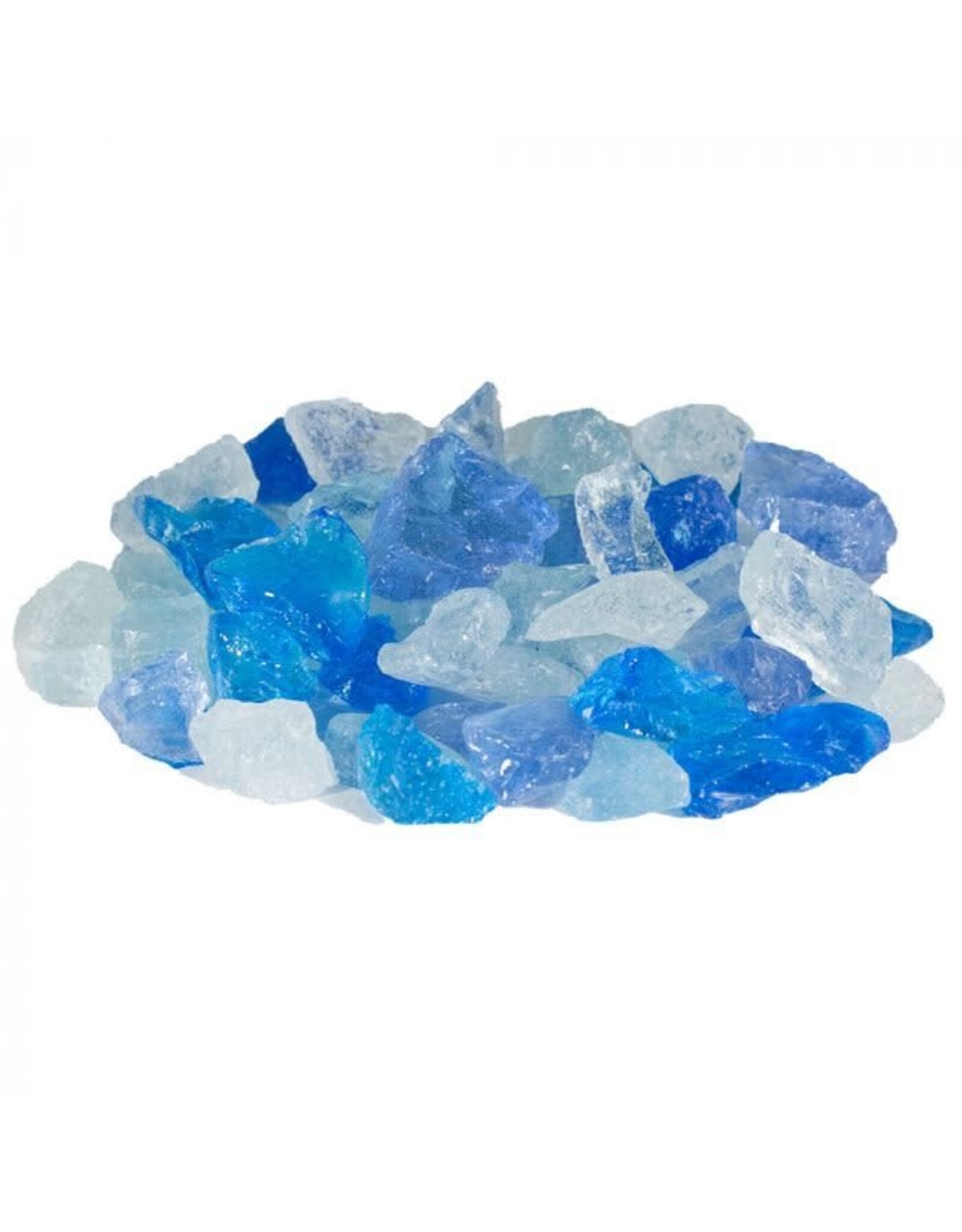 True Flame Fire Glass 1/2" - 3/4" -  Light Blue
