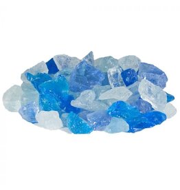 TrueFlame True Flame Fire Glass 1/2" - 3/4" -  Light Blue