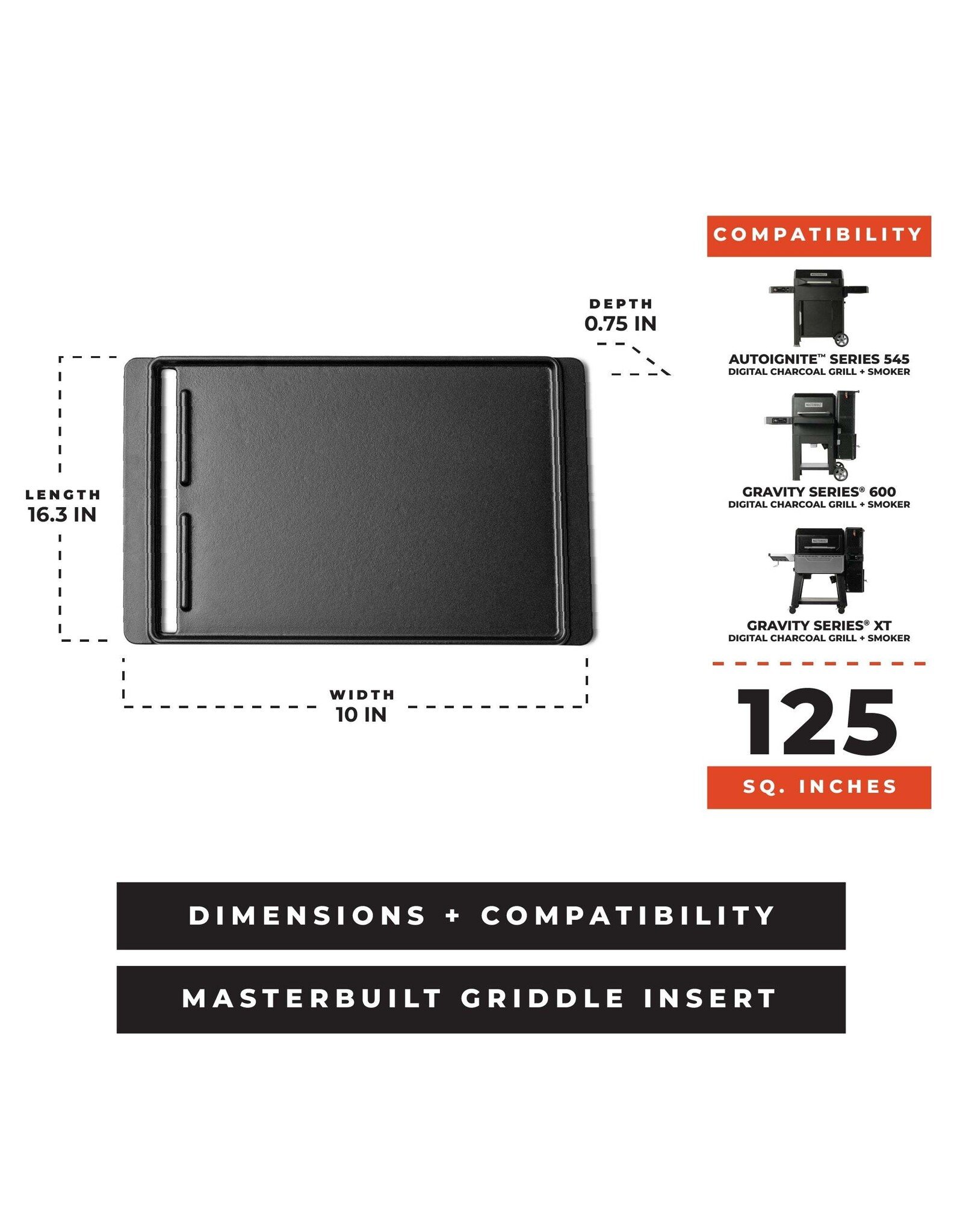 Masterbuilt Masterbuilt Gravity Series™ 600 Griddle / AutoIgnite Series 545  - MB20183725