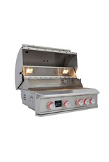Blaze Outdoor Products Blaze Freestanding LTE PRO 32-Inch 4-Burner Natural Gas Grill w/ Digital Temperature Screen & Rear Infrared Burner - BLZ-4LTEPRO-NG+BLZ-4PRO-CART-LTSC