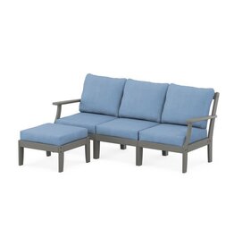 Trex By Polywood Yacht Club Modular 4-Piece Deep Seating Set with Ottoman - TXS821-2-SS