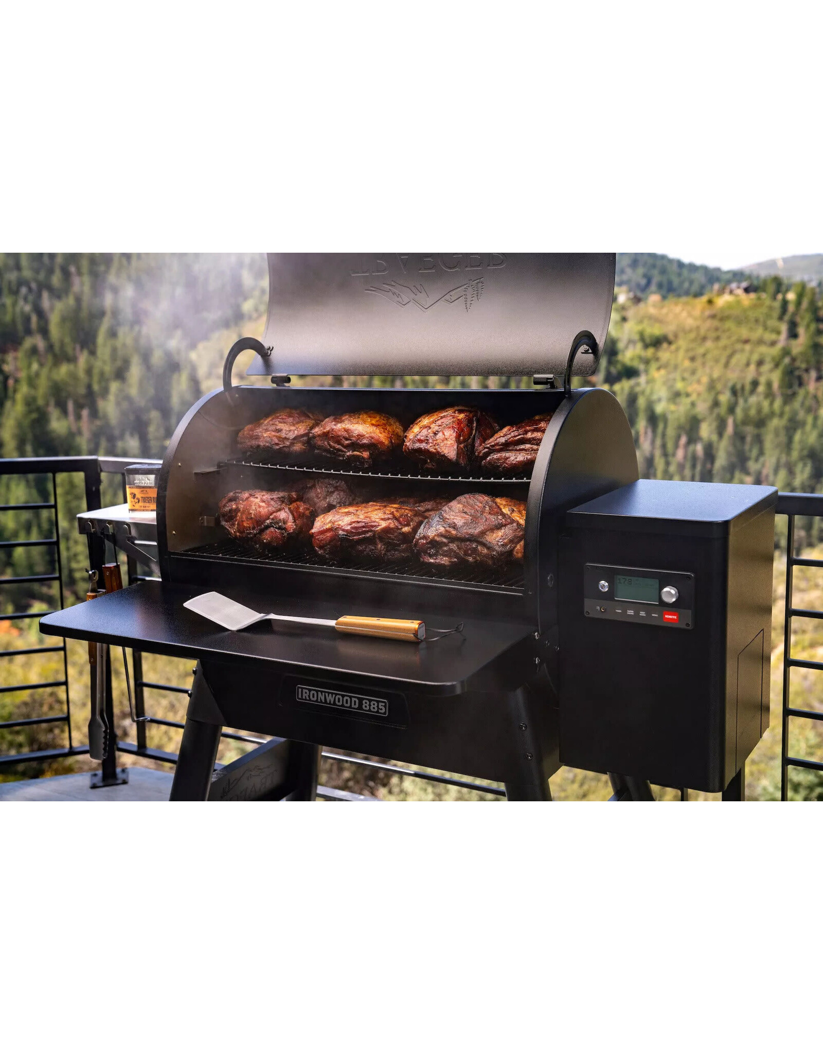 Traeger Traeger Ironwood 885 Wi-Fi Controlled Wood Pellet Grill W/ WiFIRE & Pellet Sensor - TFB89BLF