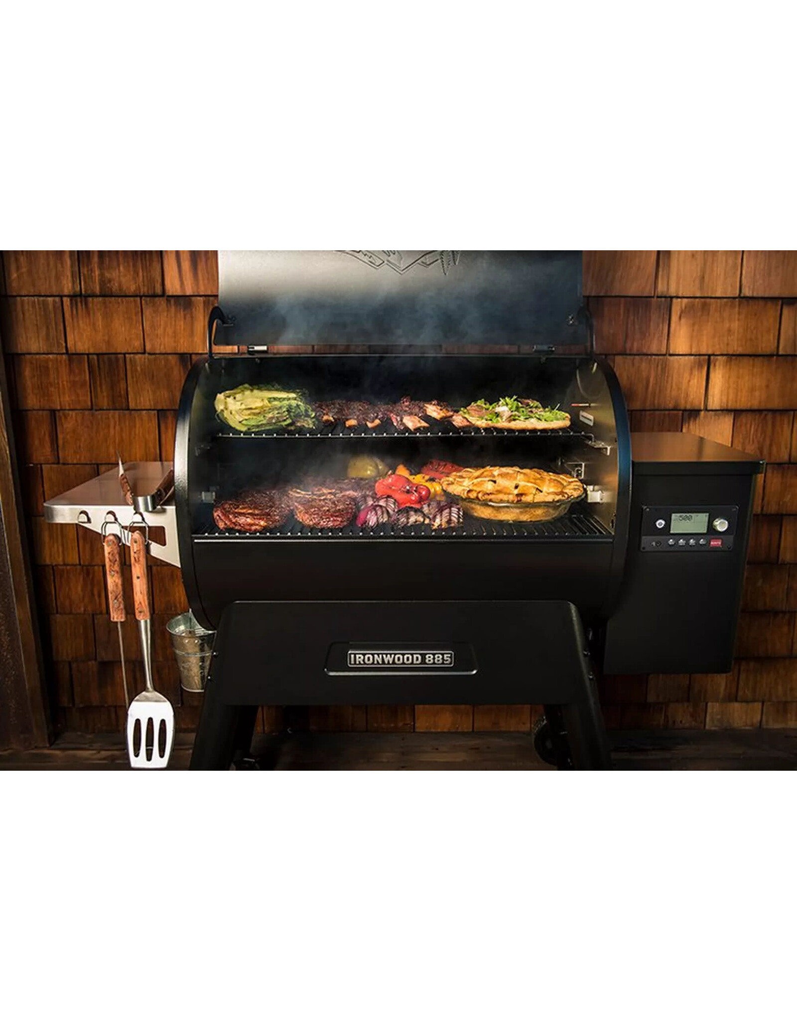 Traeger Traeger Ironwood 885 Wi-Fi Controlled Wood Pellet Grill W/ WiFIRE & Pellet Sensor - TFB89BLF