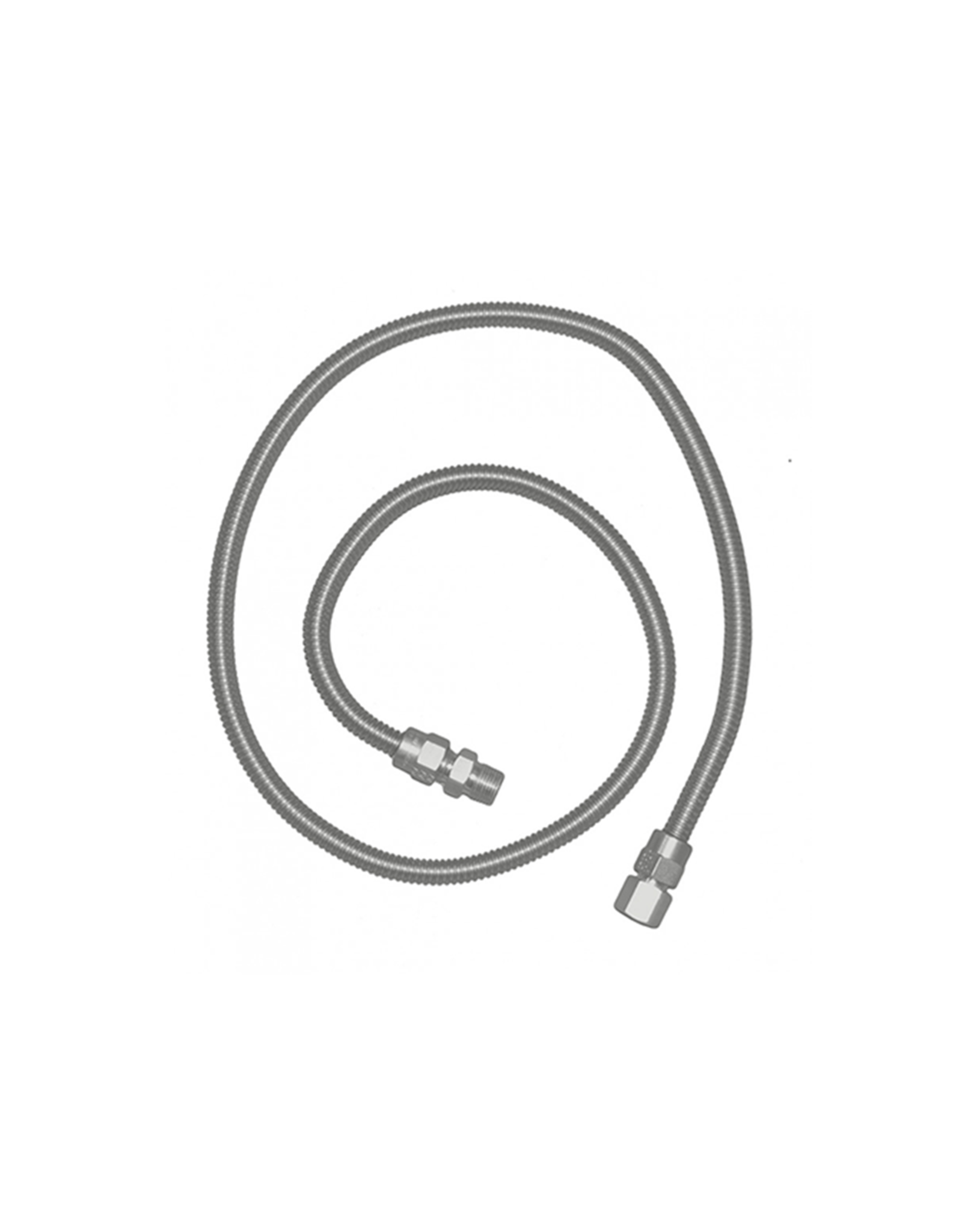 Renaissance Cooking Systems Renaissance 36" Stainless Flex Hose, 1/2" Female Flares W/ Adapters - SSFLEX8436
