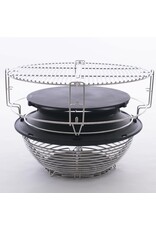 Kamado Joe Kamado Joe Big Joe III w/ Cart, Hyperbolic Insert, Aluminum Side Shelves, Heat Def, D&C, Tools - KJ15041021