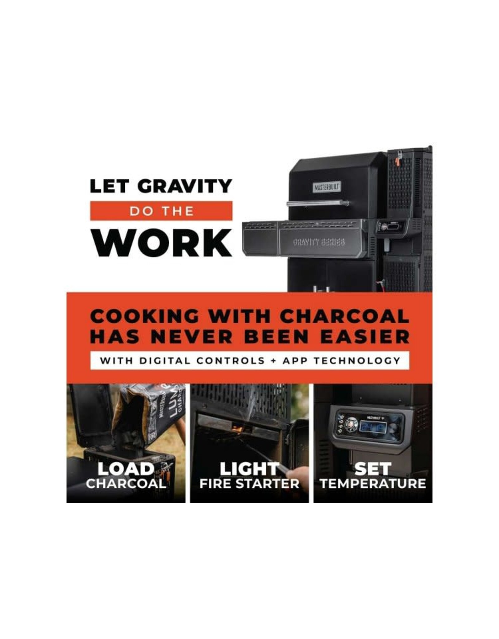 Masterbuilt Masterbuilt Gravity Series™  1150 Digital Charcoal Grill and Smoker - MB20041525