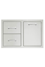 TrueFlame TrueFlame 33-Inch 2 Drawer and Propane Tank Pullout Drawer Combo - TF-DC2-33LP