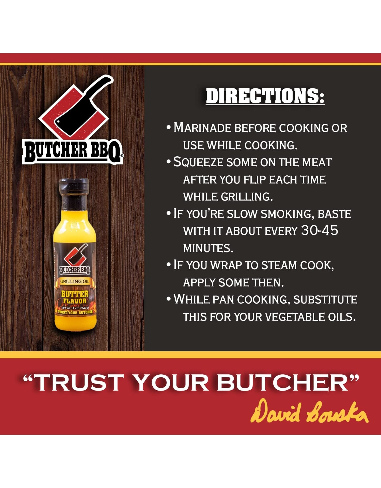 Butcher's BBQ Butcher BBQ Products Butter Oil 12 Oz - 74783