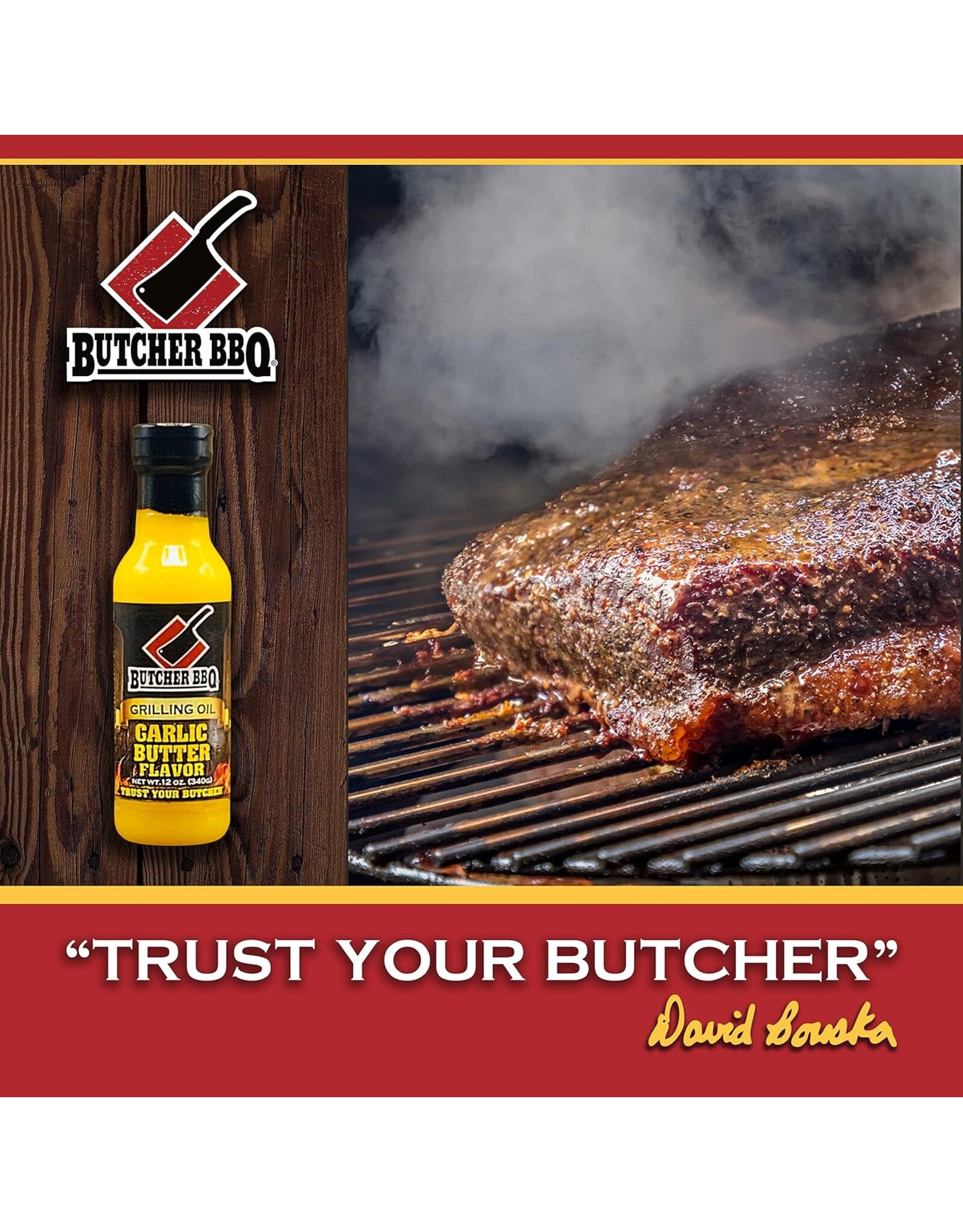 Butcher's BBQ Butcher BBQ Products Garlic Butter Oil 12 Oz - 45627
