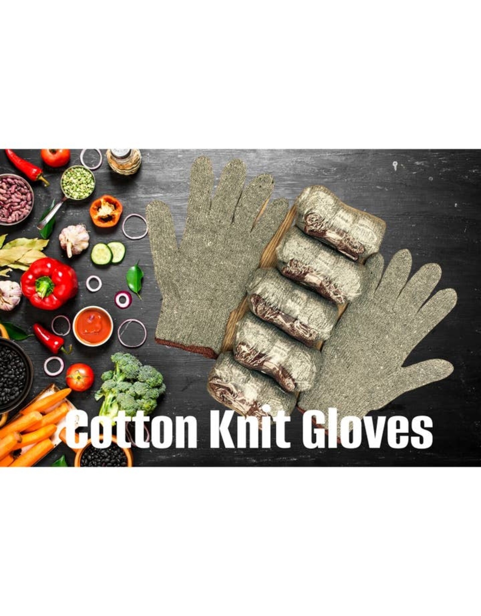 Butcher's BBQ Butcher BBQ Products Cotton Knit Gloves - 6 Pair BBQ Glove Liners - BUTCHER278