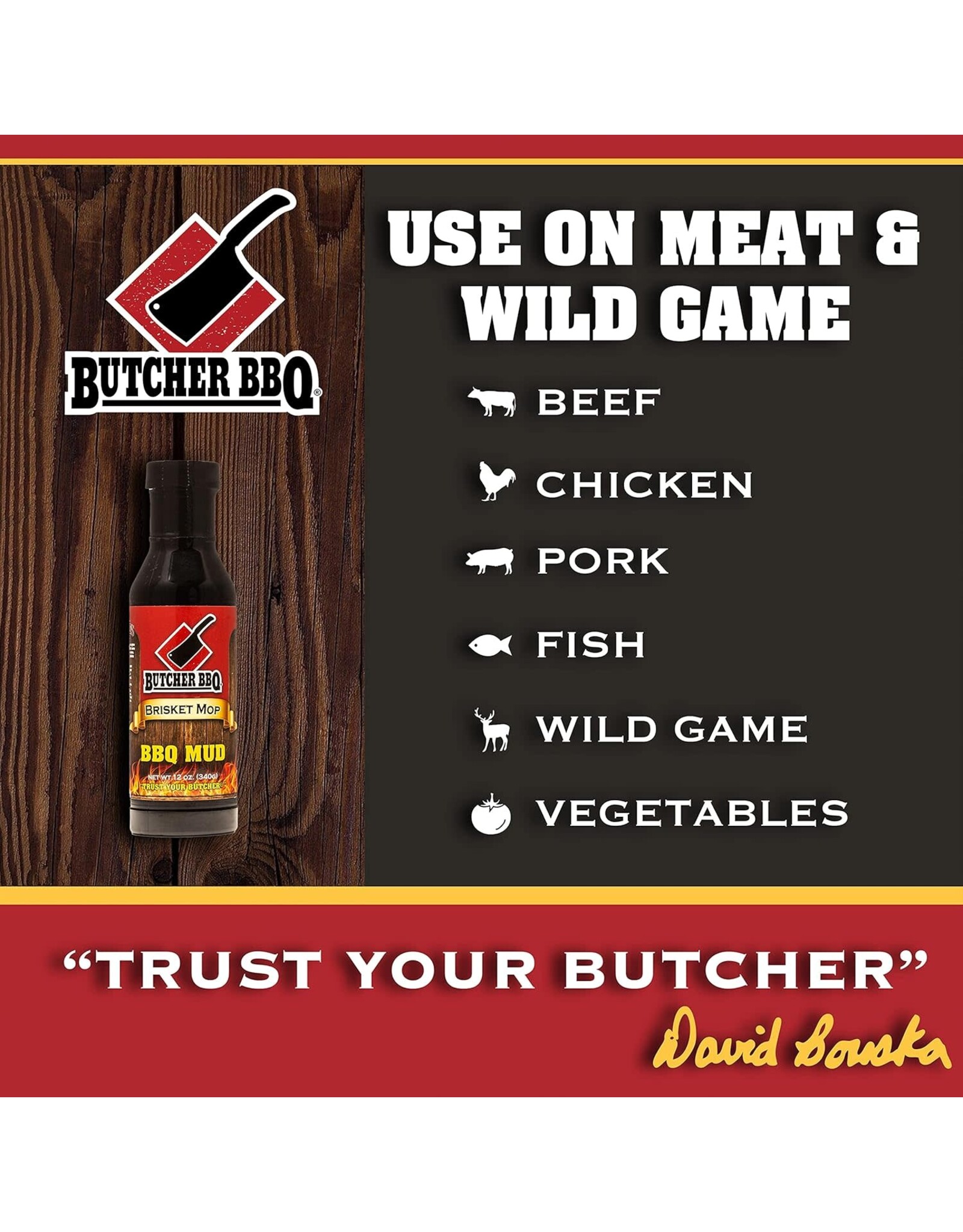 Butcher's BBQ Butcher BBQ Products BBQ Mud Steak Marinade and Brisket Mop 12 Oz - 45627