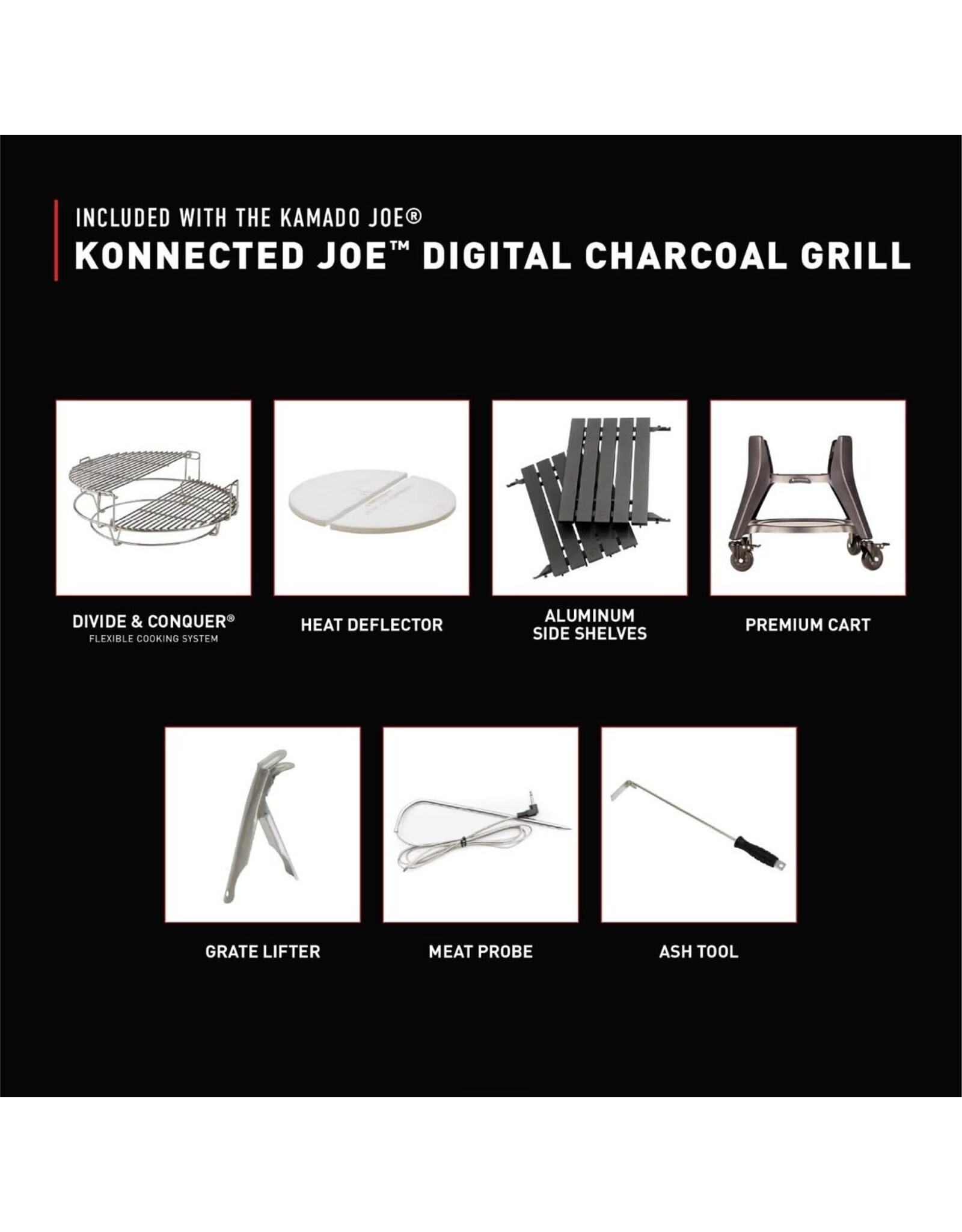 Kamado Joe Kamado Joe Big Joe Konnected Joe(TM) Digital Charcoal Grill and Smoker - KJ15042425