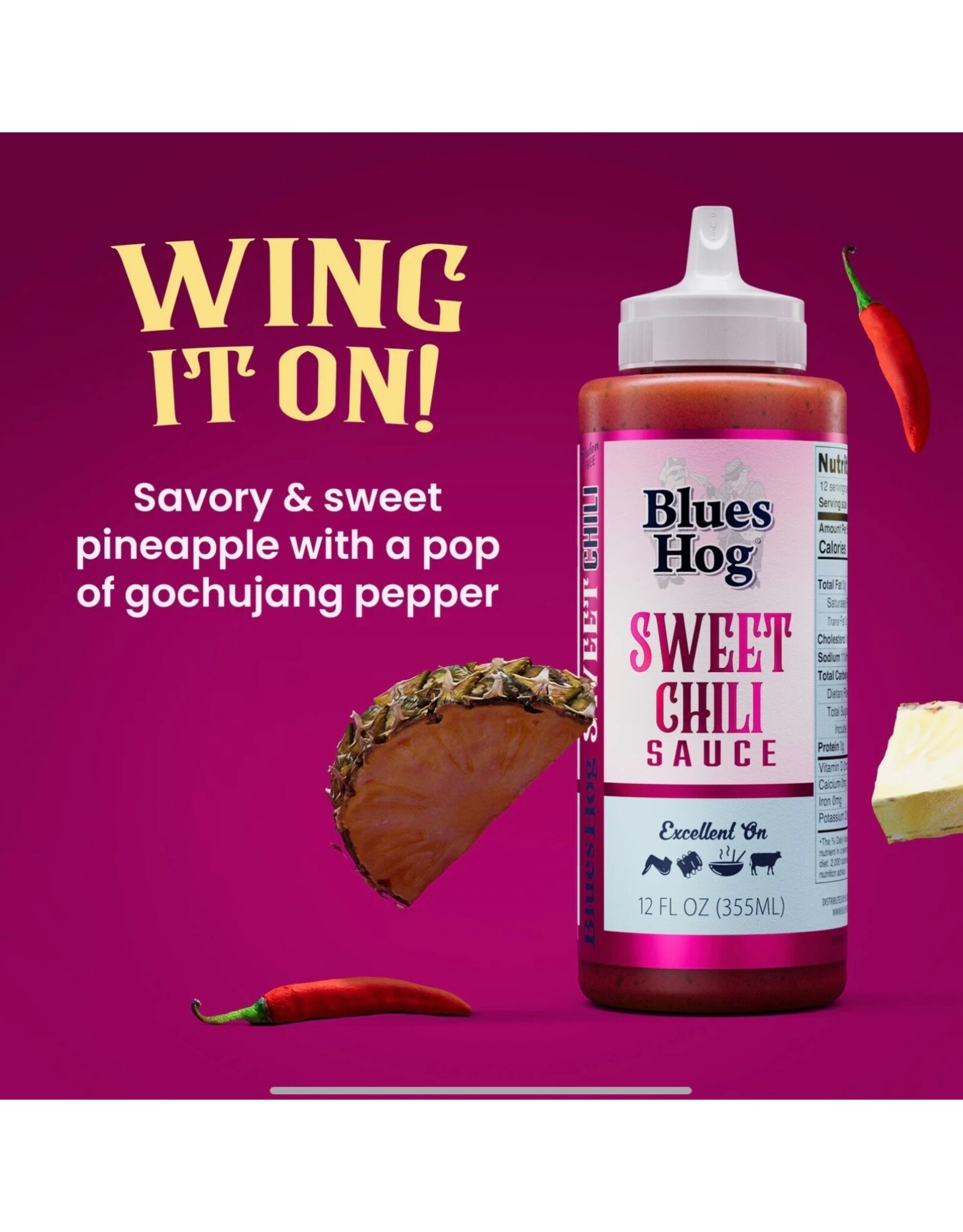 Blues Hog Blues Hog Sweet Chili Sauce Squeeze Bottle 12 oz. -