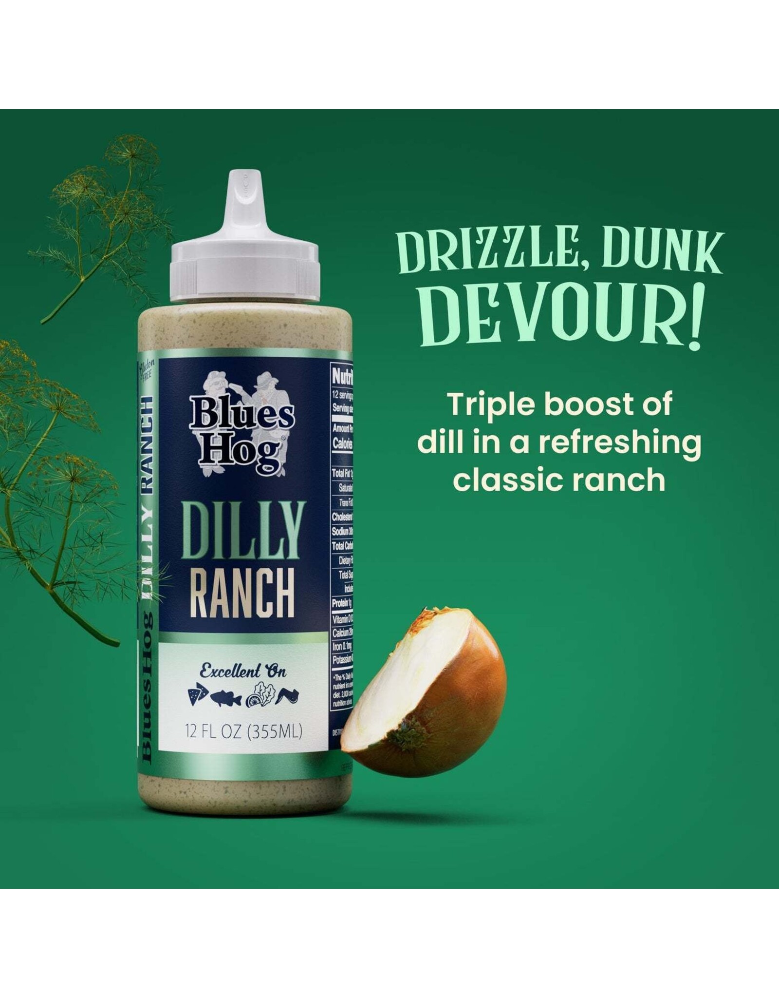Blues Hog Blues Hog Dilly Ranch Sauce Squeeze Bottle 12 oz. - 100225