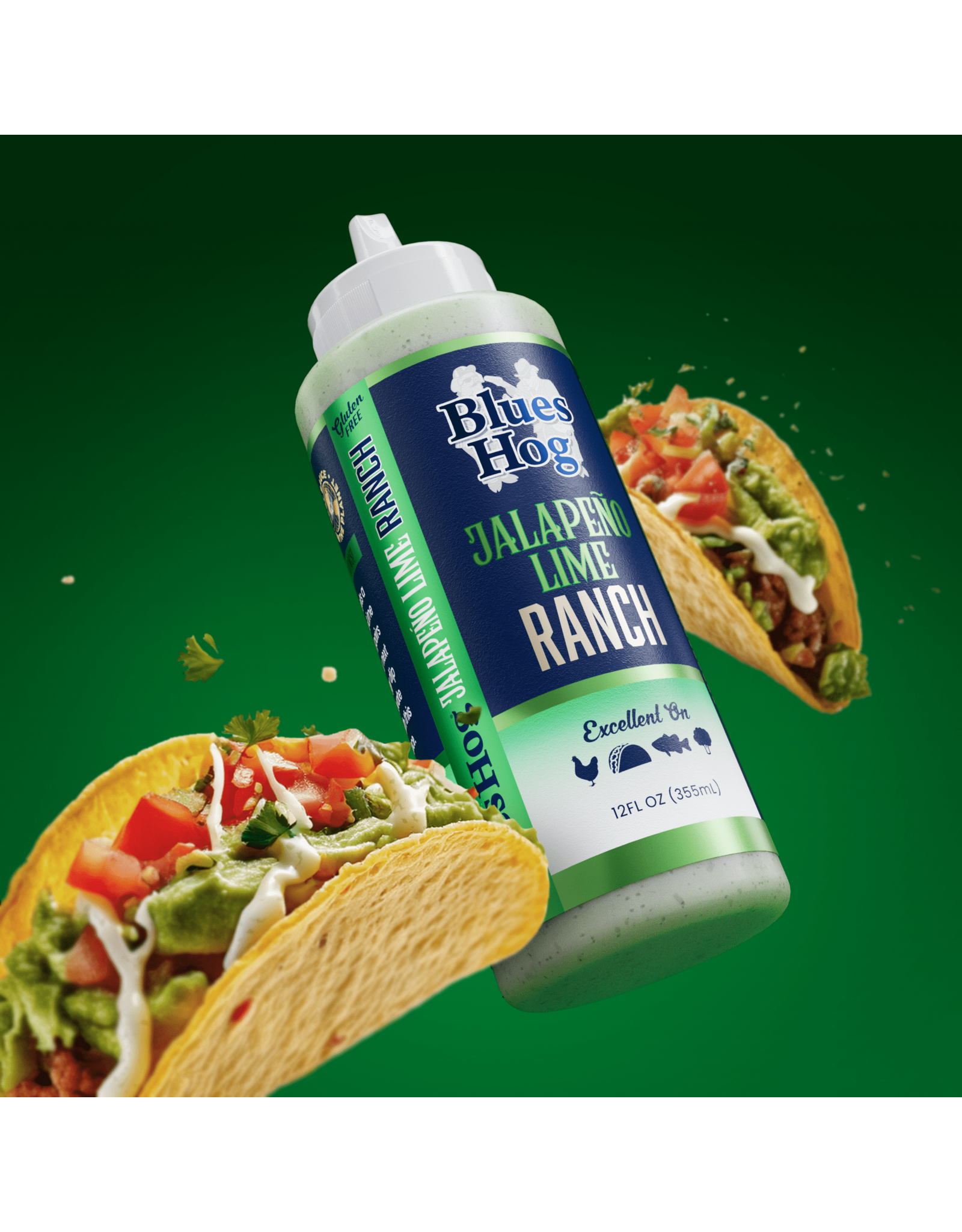 Blues Hog Blues Hog Jalapeno Lime Ranch Sauce Squeeze Bottle 12 oz. - 100213