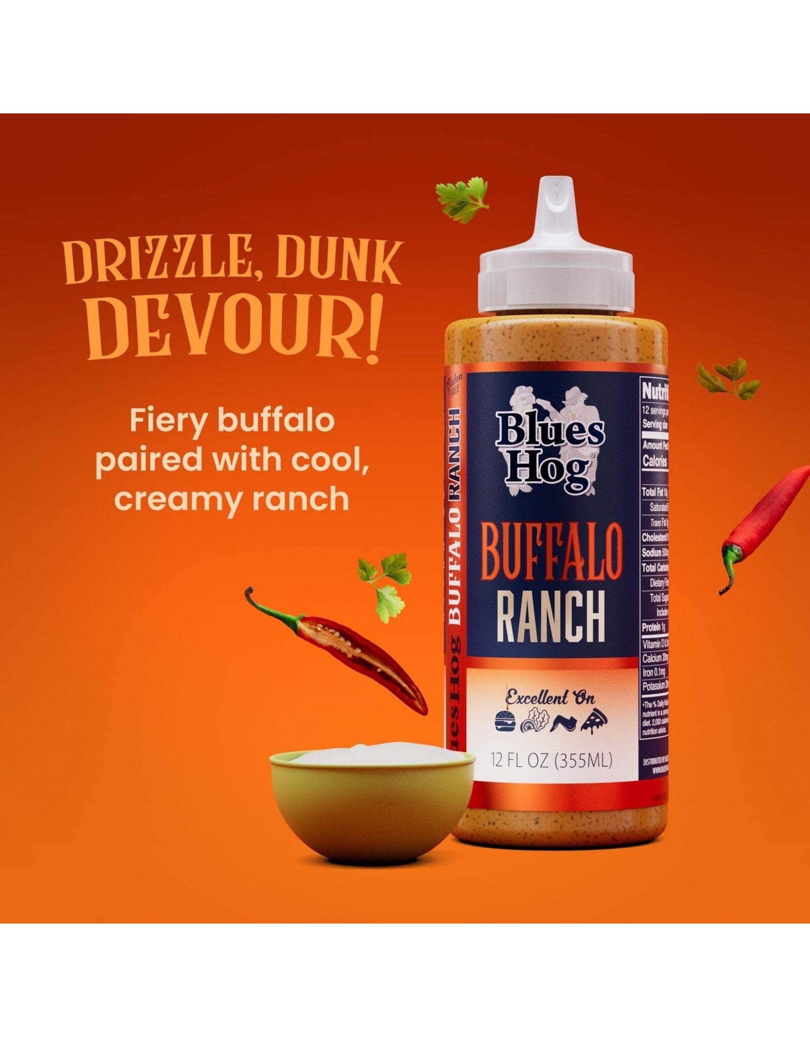 Blues Hog Blues Hog Buffalo Ranch Sauce Squeeze Bottle 12 oz. - 100217