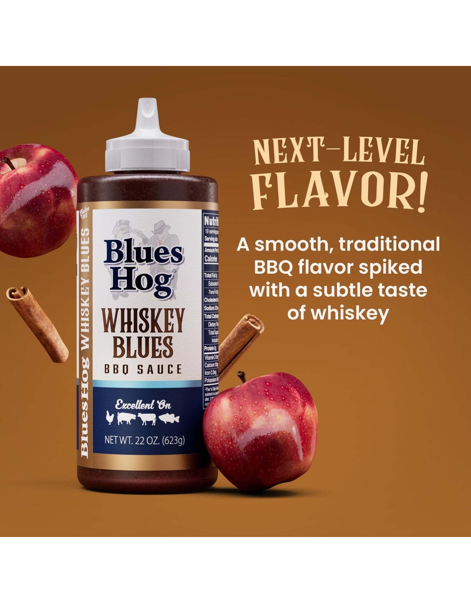 Blues Hog Blues Hog Whiskey Blues BBQ Sauce Squeeze Bottle 22 oz. - 100238