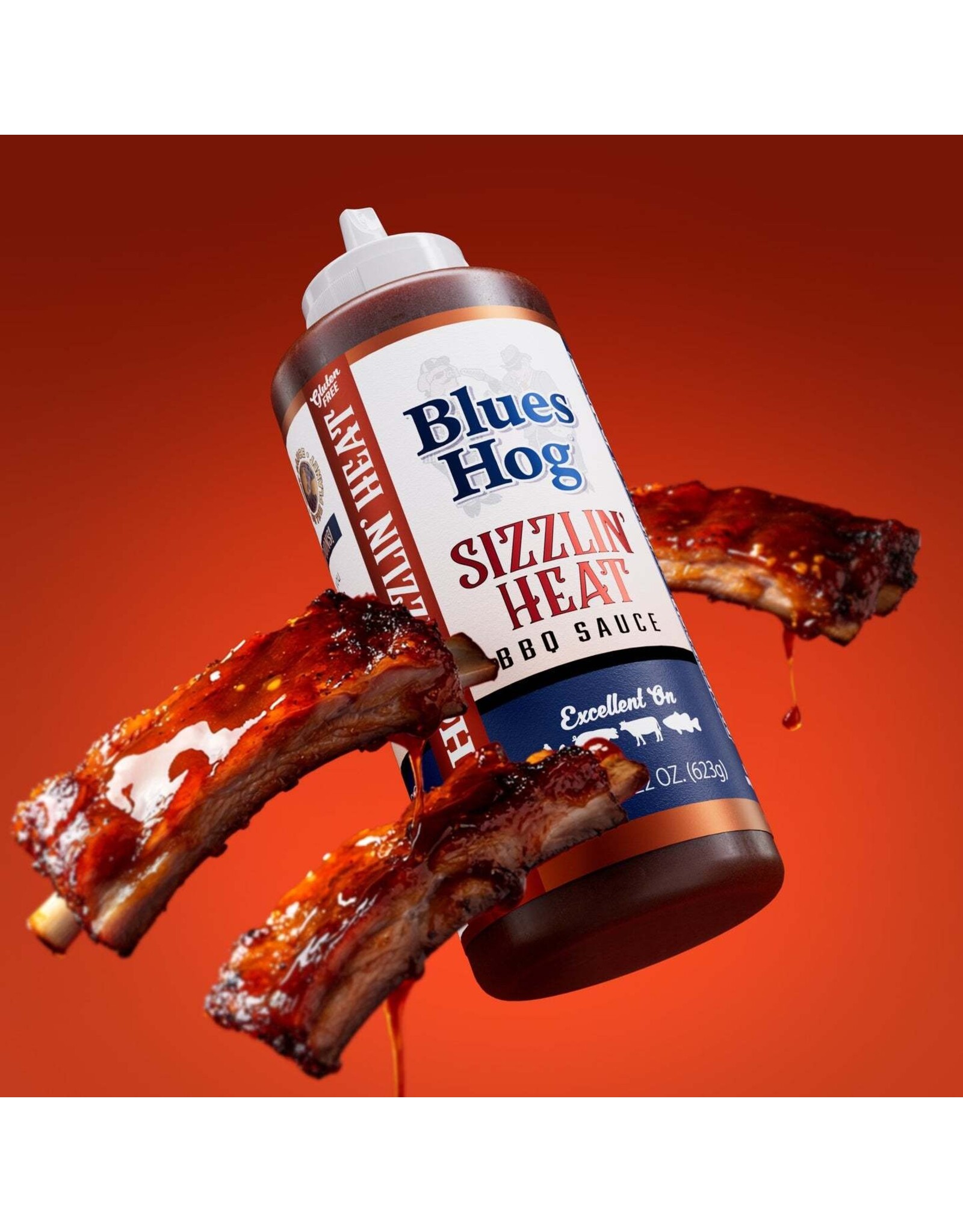 Blues Hog Blues Hog Sizzlin' Heat BBQ Sauce Squeeze Bottle 22 oz. - 100241