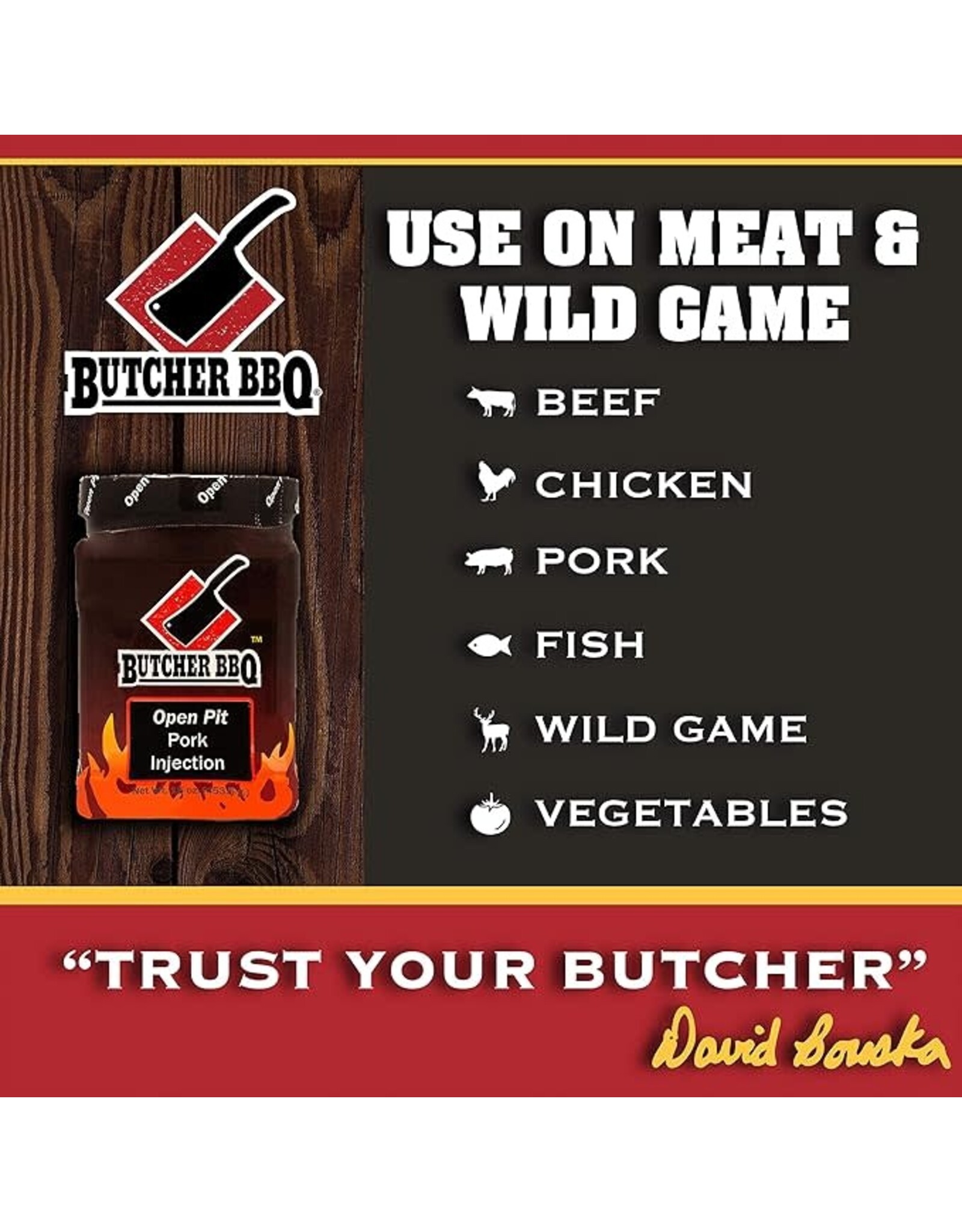 Butcher's BBQ Butcher BBQ Products Open Pit Pork Injection 16 Oz - 74774