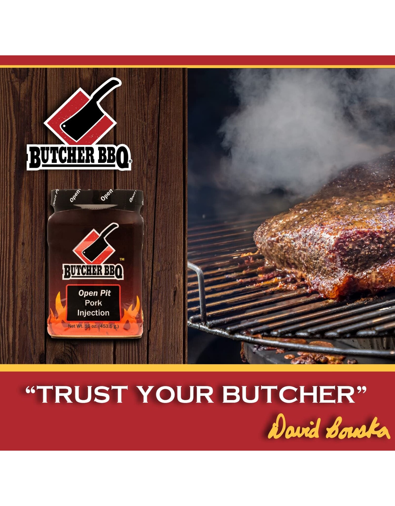 Butcher's BBQ Butcher BBQ Products Open Pit Pork Injection 16 Oz - 74774