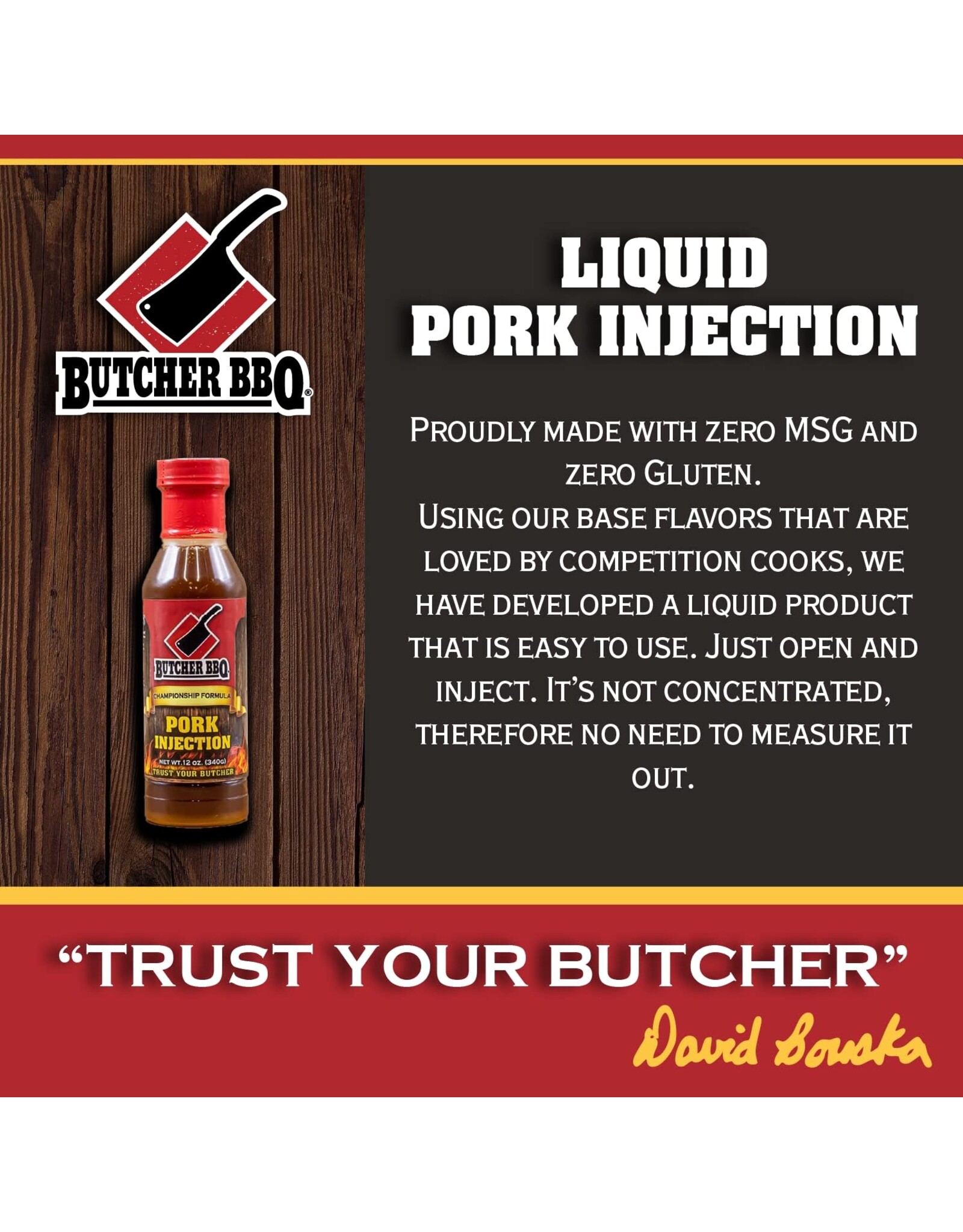Butcher's BBQ Butcher BBQ Products Liquid Pork Injection 12 Oz - 69554