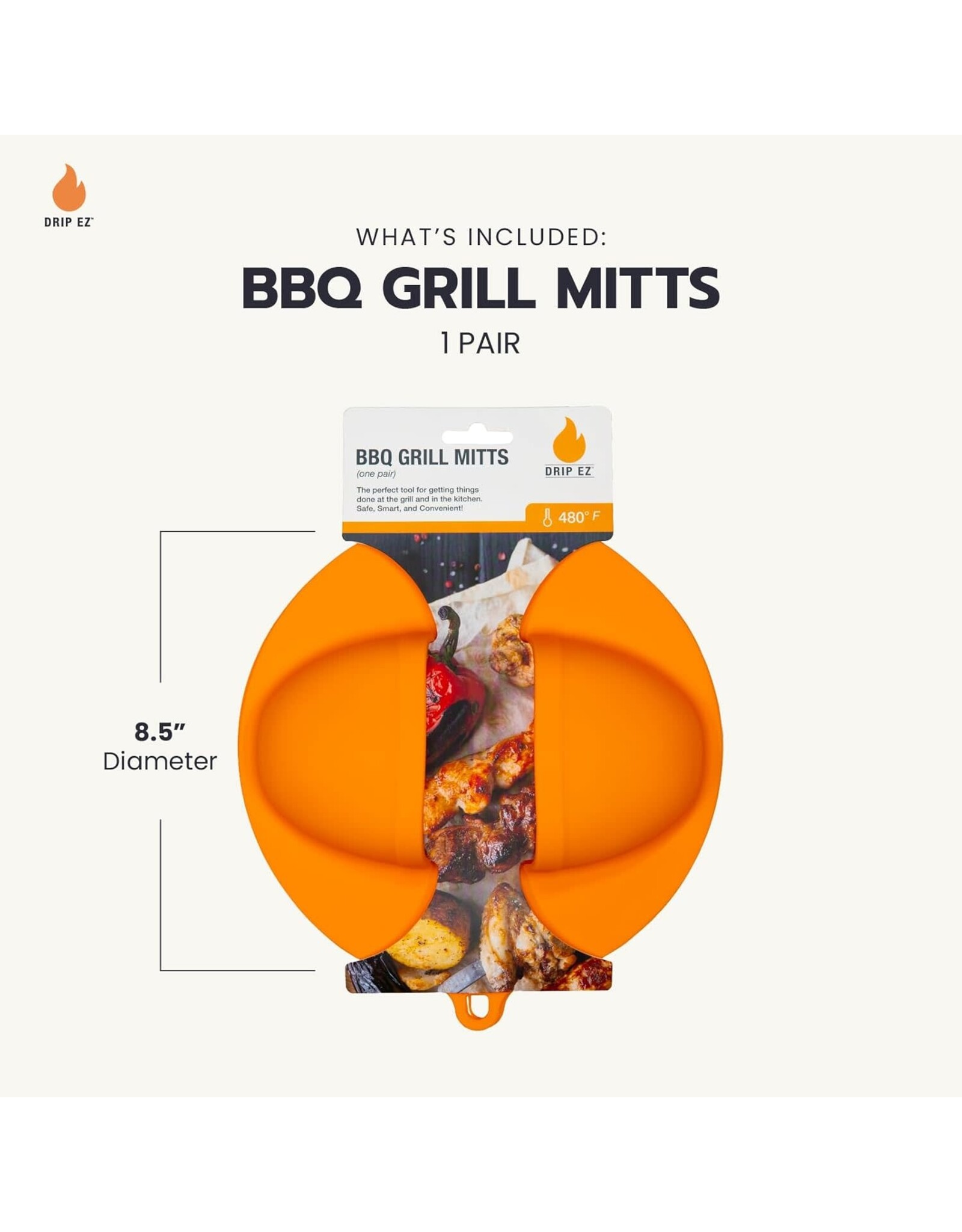 Drip EZ Drip EZ Silicone BBQ Grill Mitts - GM-1
