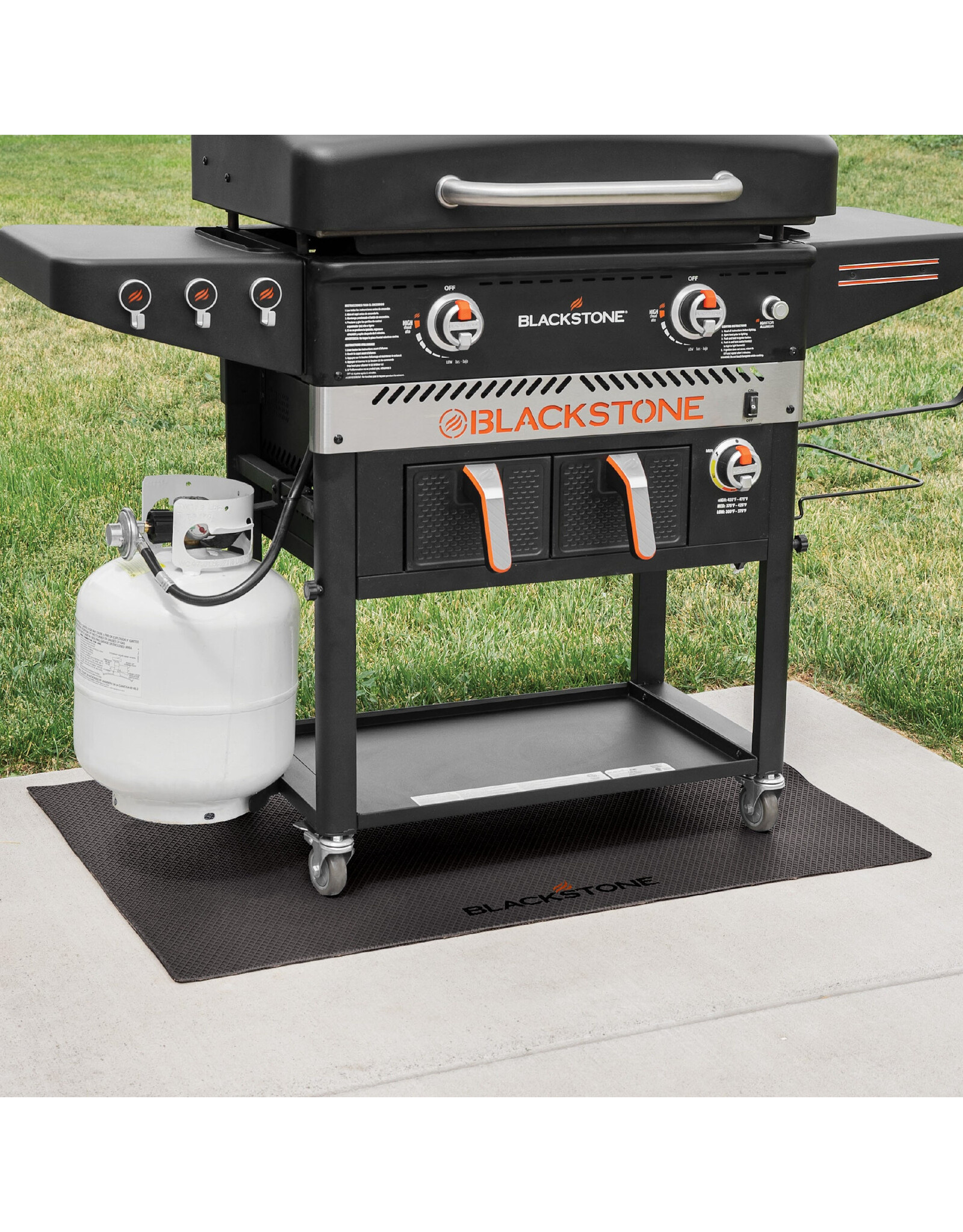 Blackstone Blackstone Griddle Accessories Grill Splatter Mat (43.5" x 30.5"), 5036, Under The Grill Mat for Patio