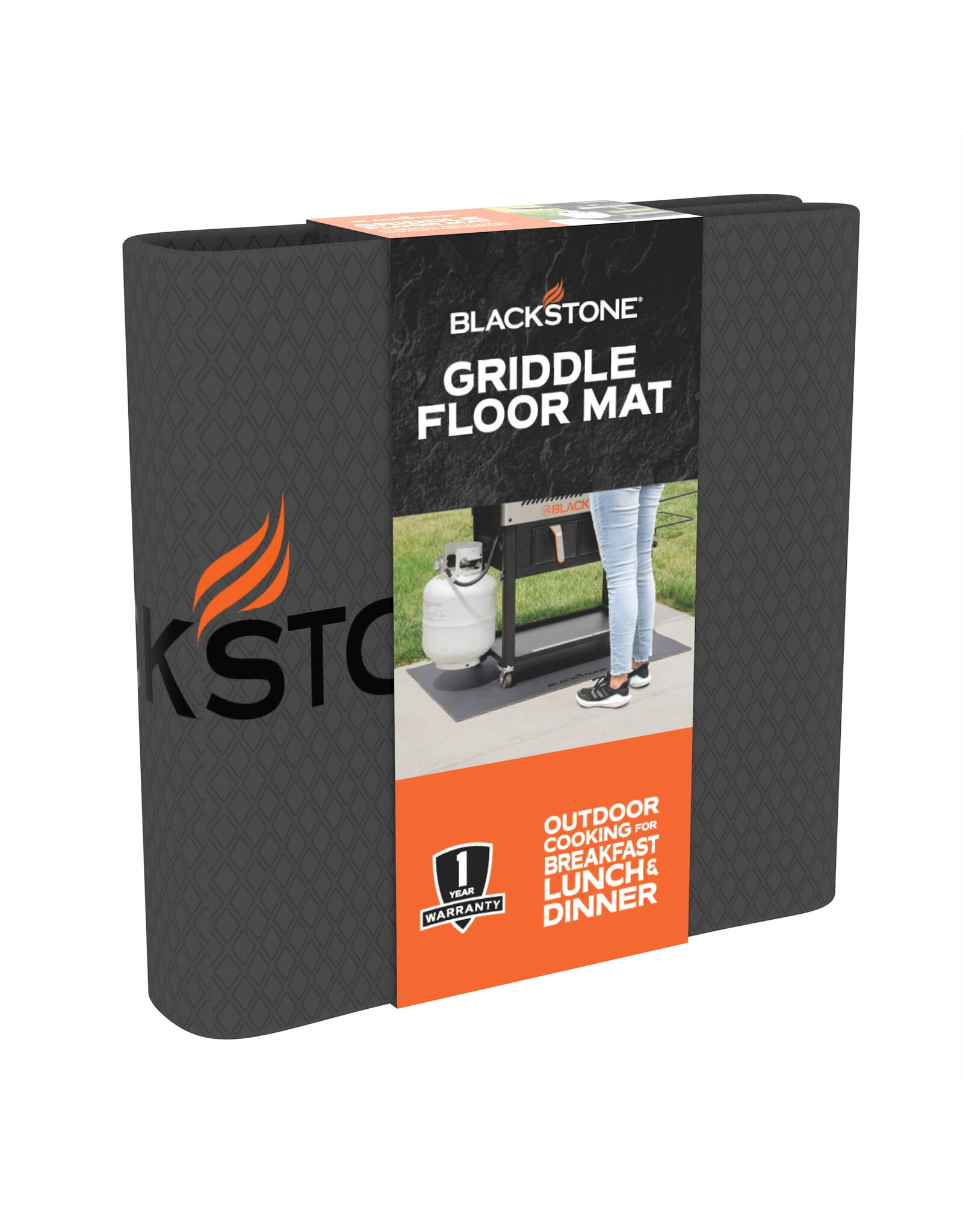 Blackstone Blackstone Griddle Accessories Grill Splatter Mat (43.5" x 30.5"), 5036, Under The Grill Mat for Patio