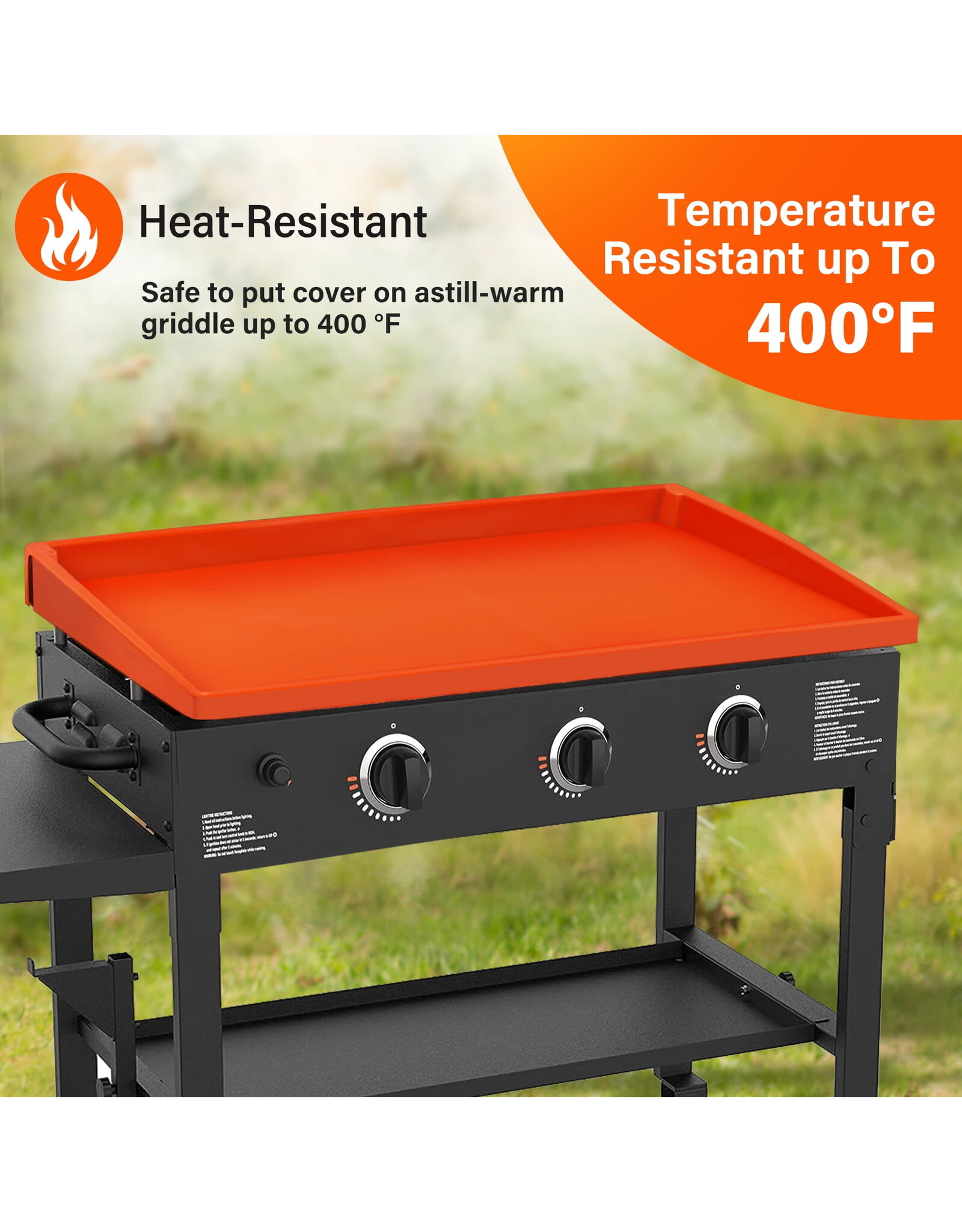 Generic Silicone Griddle Cover Mat Full Edge for 36" Blackstone - Full Wrap-Around Protection Mat - 9350