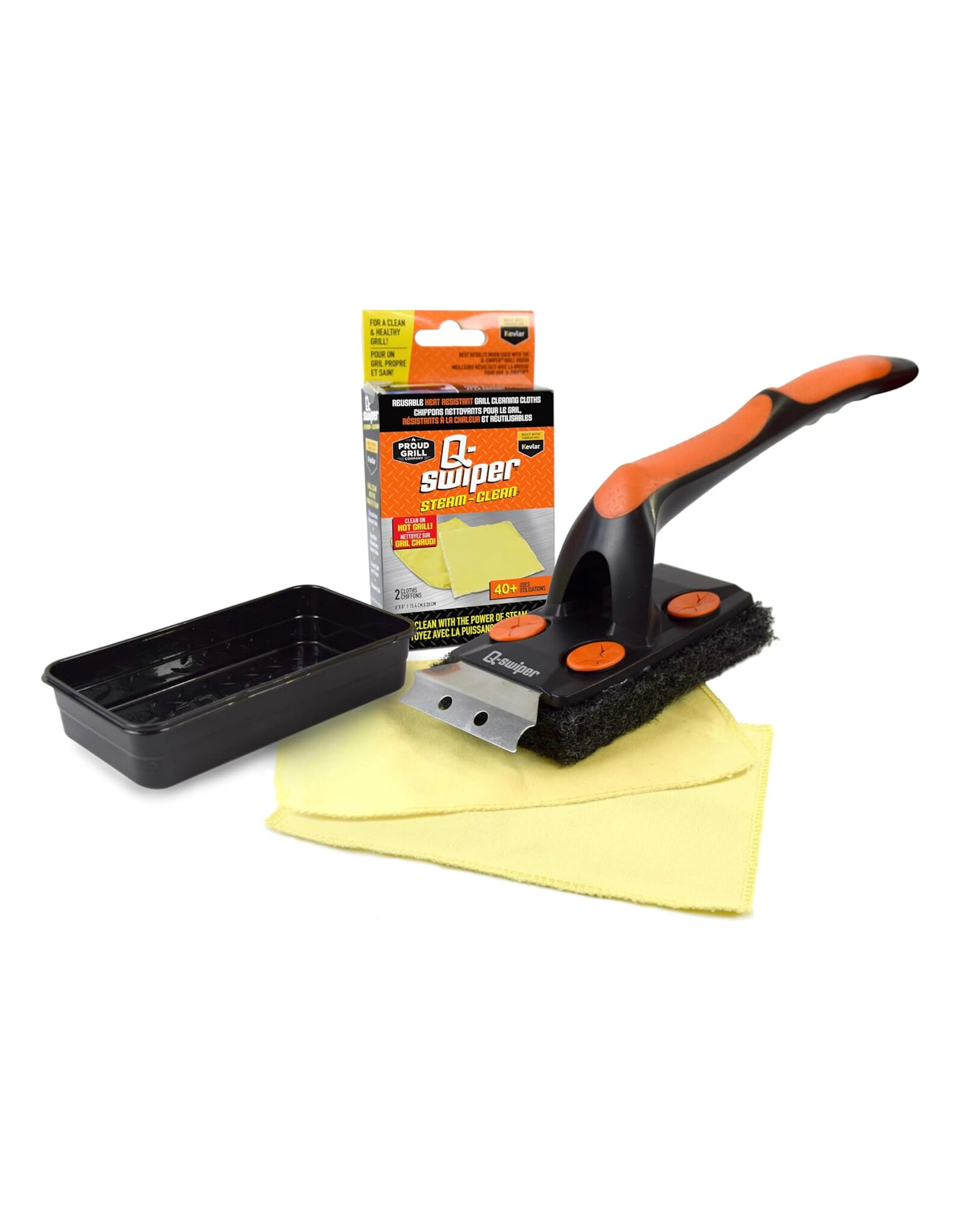 Q-Swiper Q-Swiper XL Steam-Clean BBQ Grill Cleaner Set - 26516