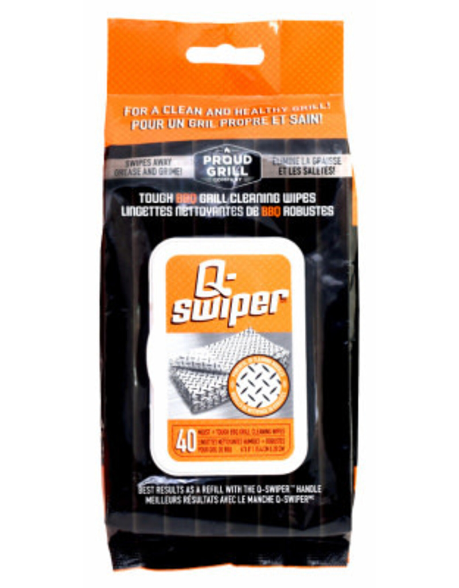 Q-Swiper Proud Grill Company Q-Swiper Grill Cleaning Wipes 40ct - 2400C