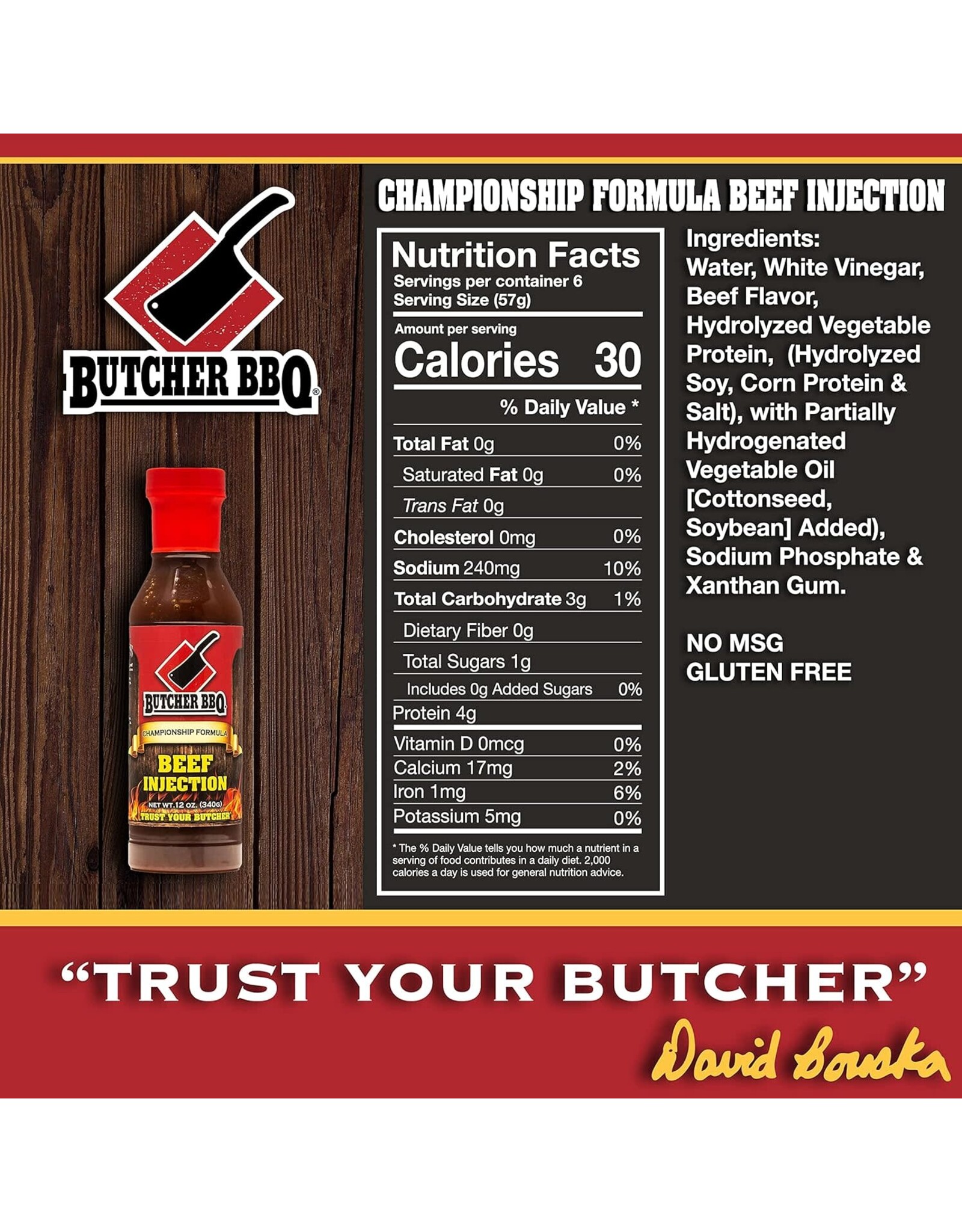 Butcher's BBQ Butcher BBQ Products Liquid Beef Injection 12 Oz - 69553